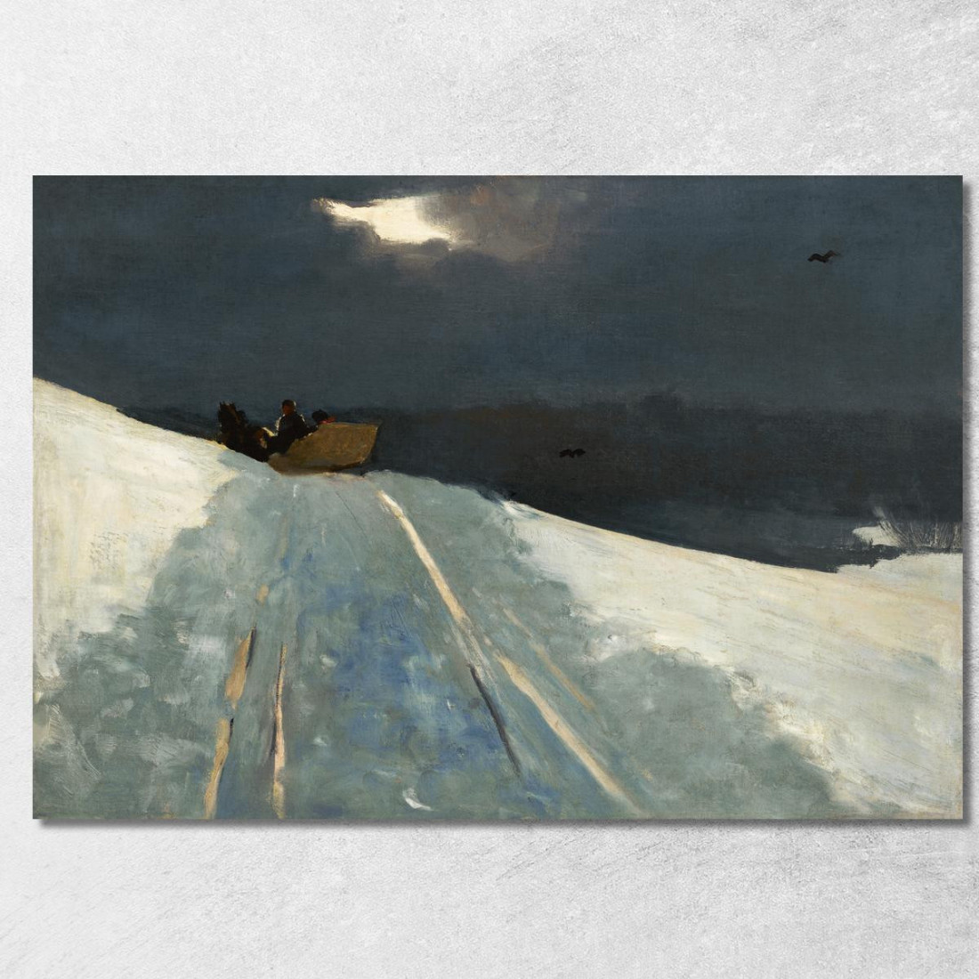 Schlittenfahrt Winslow Homer drucken auf leinwand