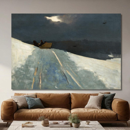 Schlittenfahrt Winslow Homer drucken auf leinwand