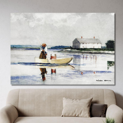 Aale Aufspießen Winslow Homer drucken auf leinwand