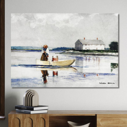 Anguilles Harponneuses Winslow Homer tableau impression sur toile