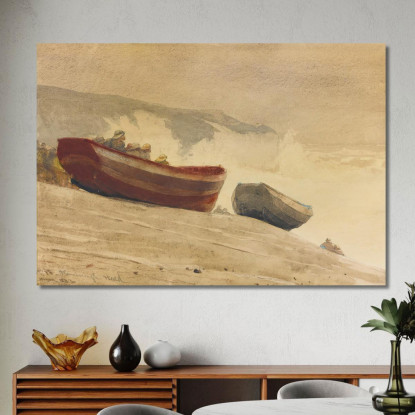 Tempesta Sulla Costa Inglese Winslow Homer quadro stampato su tela
