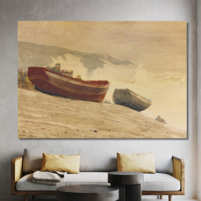 Tempesta Sulla Costa Inglese Winslow Homer quadro stampato su tela