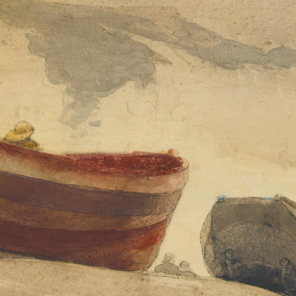 Tempesta Sulla Costa Inglese Winslow Homer quadro stampato su tela