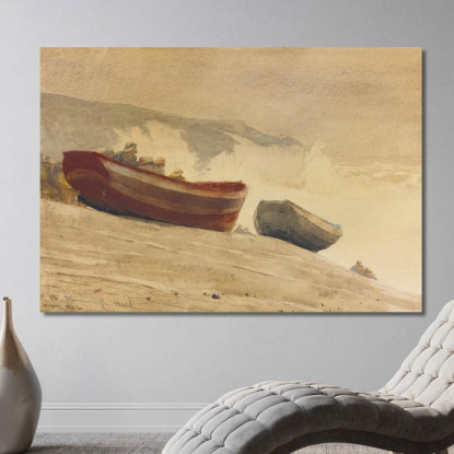 Tempesta Sulla Costa Inglese Winslow Homer quadro stampato su tela