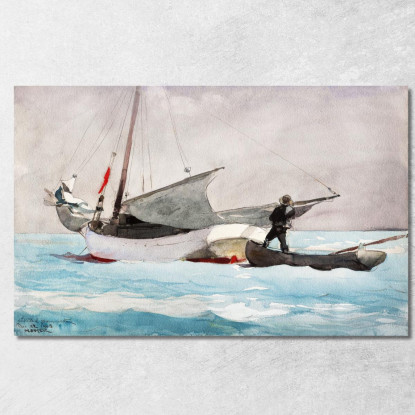 Segel Verstauen Winslow Homer drucken auf leinwand