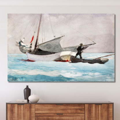 Stowing Sail Winslow Homer canvas print