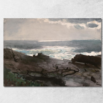 Sole E Ombra Prout'S Neck Winslow Homer quadro stampato su tela