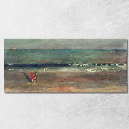 Der Strand Am Späten Nachmittag Winslow Homer drucken auf leinwand