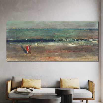Der Strand Am Späten Nachmittag Winslow Homer drucken auf leinwand
