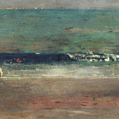 La Playa Por La Tarde Winslow Homer cuadro en lienzo