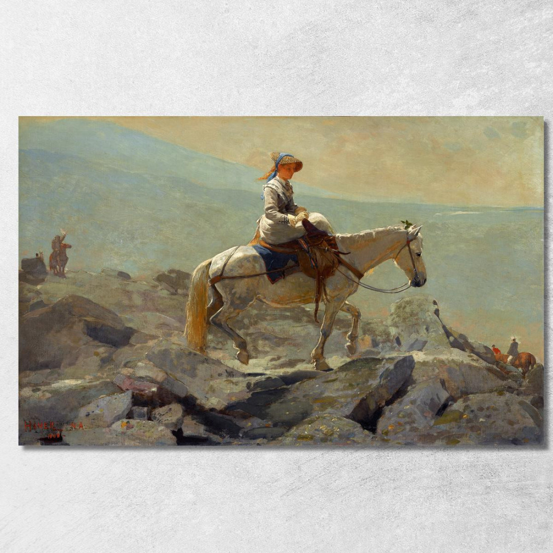 Il Sentiero Della Briglia Montagne Bianche Winslow Homer quadro stampato su tela