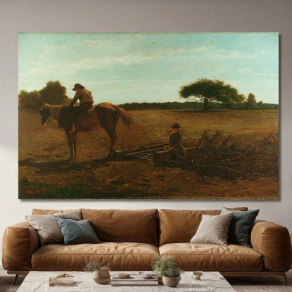The Brush Harrow Spring Time Winslow Homer canvas print