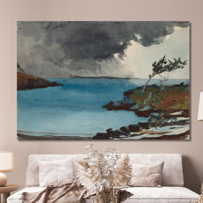 Der Kommende Sturm Winslow Homer drucken auf leinwand