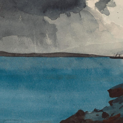 Der Kommende Sturm Winslow Homer drucken auf leinwand