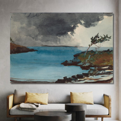 Der Kommende Sturm Winslow Homer drucken auf leinwand