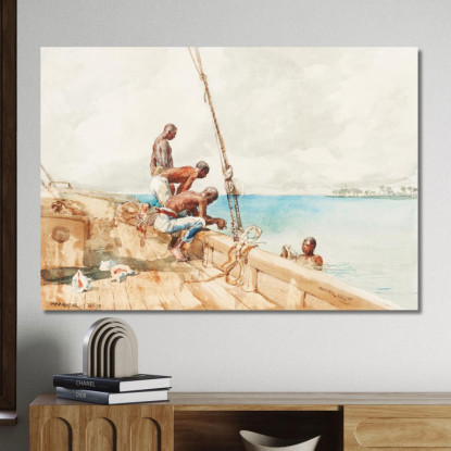 Los Buceadores De Caracolas Winslow Homer cuadro en lienzo