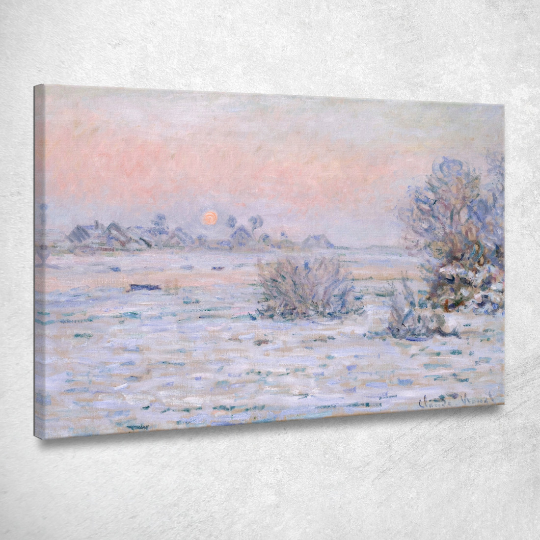 Sole D'Inverno Lavacourt 1879 Claude Monet mnt116 quadro stampato su tela