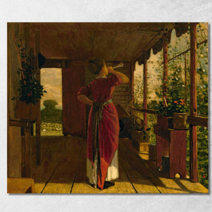 Das Dinnerhorn Winslow Homer drucken auf leinwand