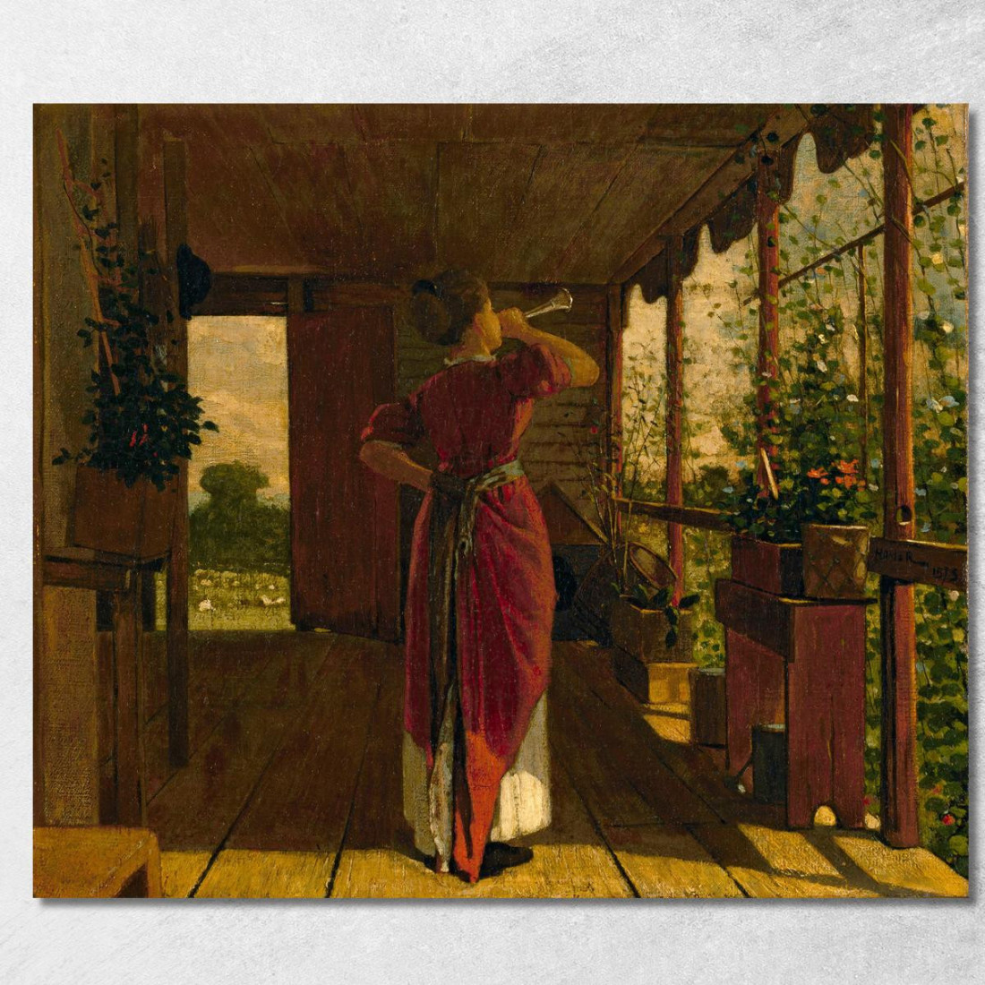 The Dinner Horn Winslow Homer canvas print