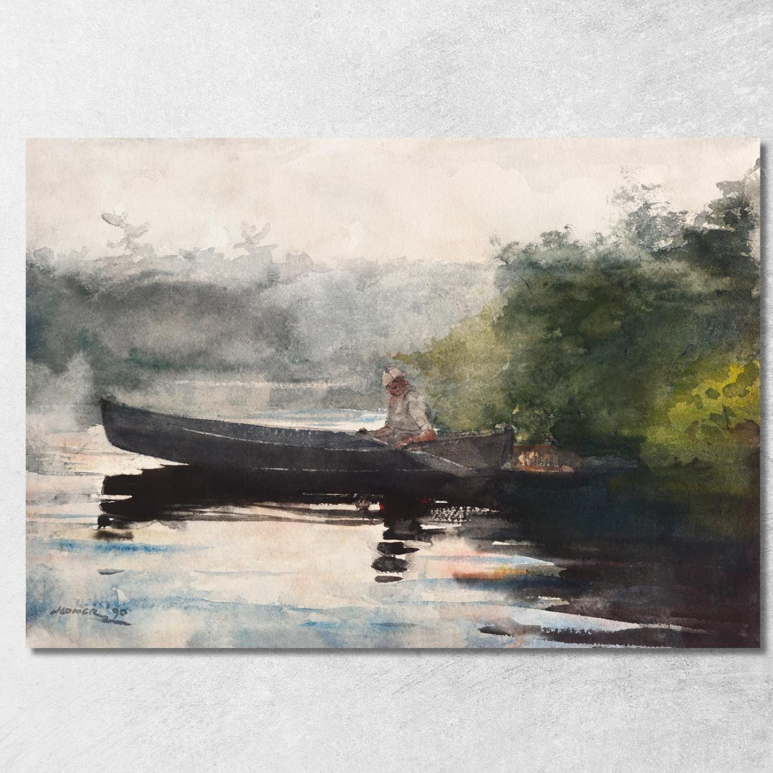 El Final Del Día Adirondacks Winslow Homer cuadro en lienzo