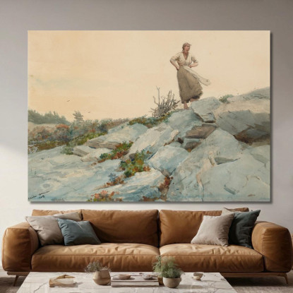 Der Schwuchtelsammler Winslow Homer drucken auf leinwand