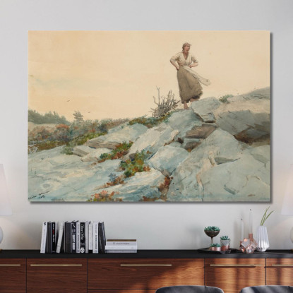 Der Schwuchtelsammler Winslow Homer drucken auf leinwand