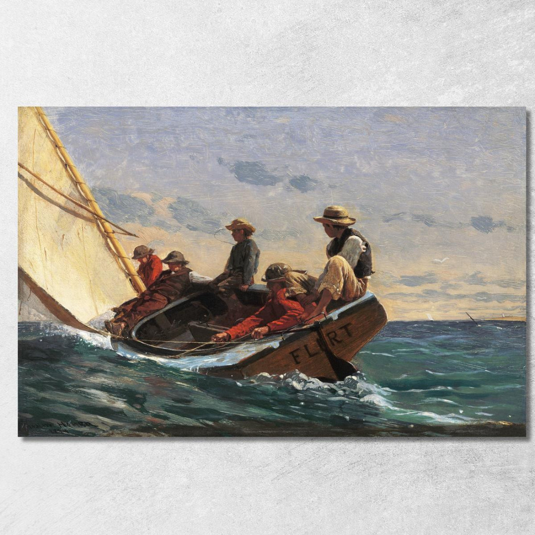 The Flirt Winslow Homer canvas print