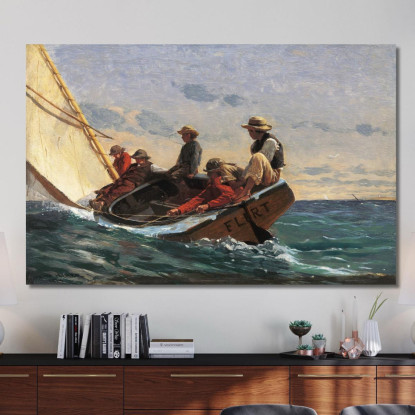 Le Flirt Winslow Homer tableau impression sur toile