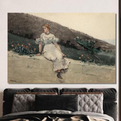 Die Gartenmauer Winslow Homer drucken auf leinwand
