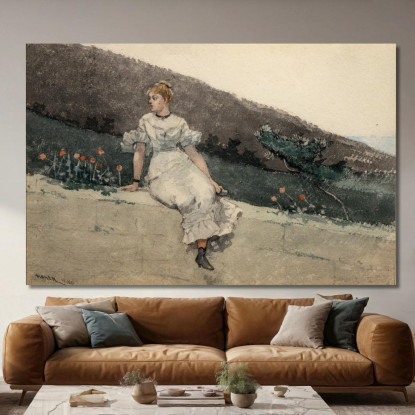 Die Gartenmauer Winslow Homer drucken auf leinwand