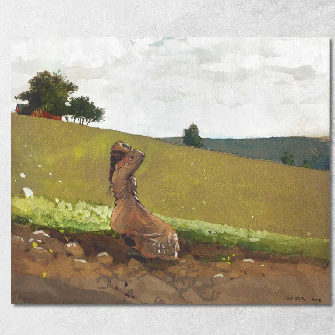 The Green Hill Winslow Homer canvas print