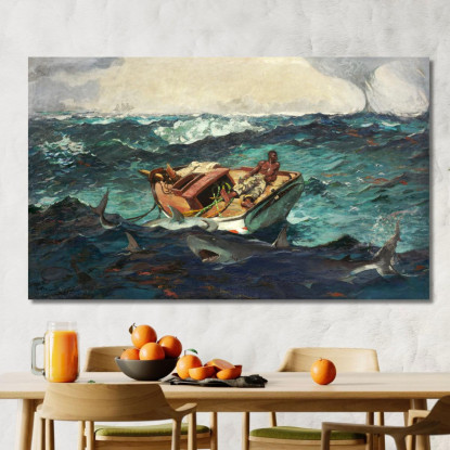 La Corrente Del Golfo 2 Winslow Homer quadro stampato su tela