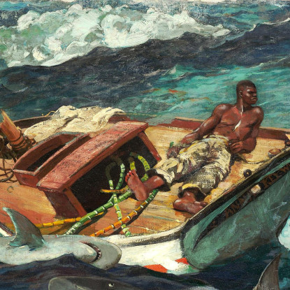 La Corrente Del Golfo 2 Winslow Homer quadro stampato su tela