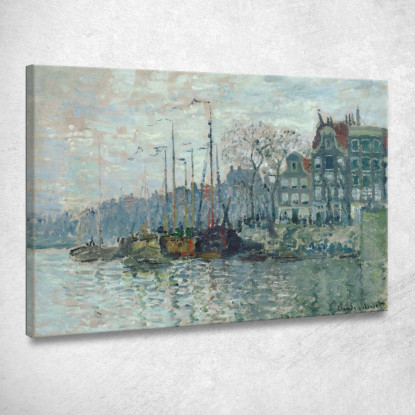 Zaandam La Diga 1874 Claude Monet mnt118 quadro stampato su tela