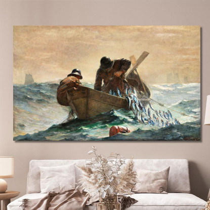 Das Heringsnetz Winslow Homer drucken auf leinwand