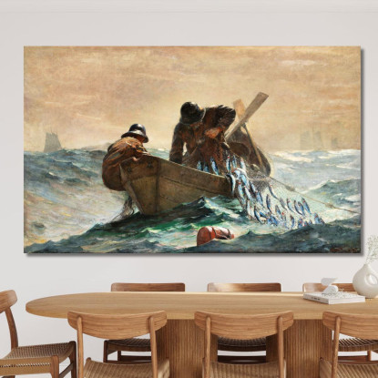 Das Heringsnetz Winslow Homer drucken auf leinwand