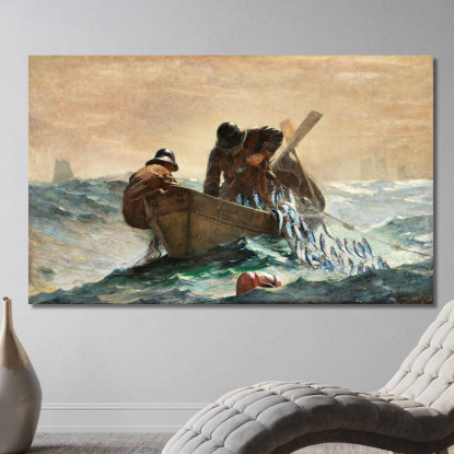 Das Heringsnetz Winslow Homer drucken auf leinwand