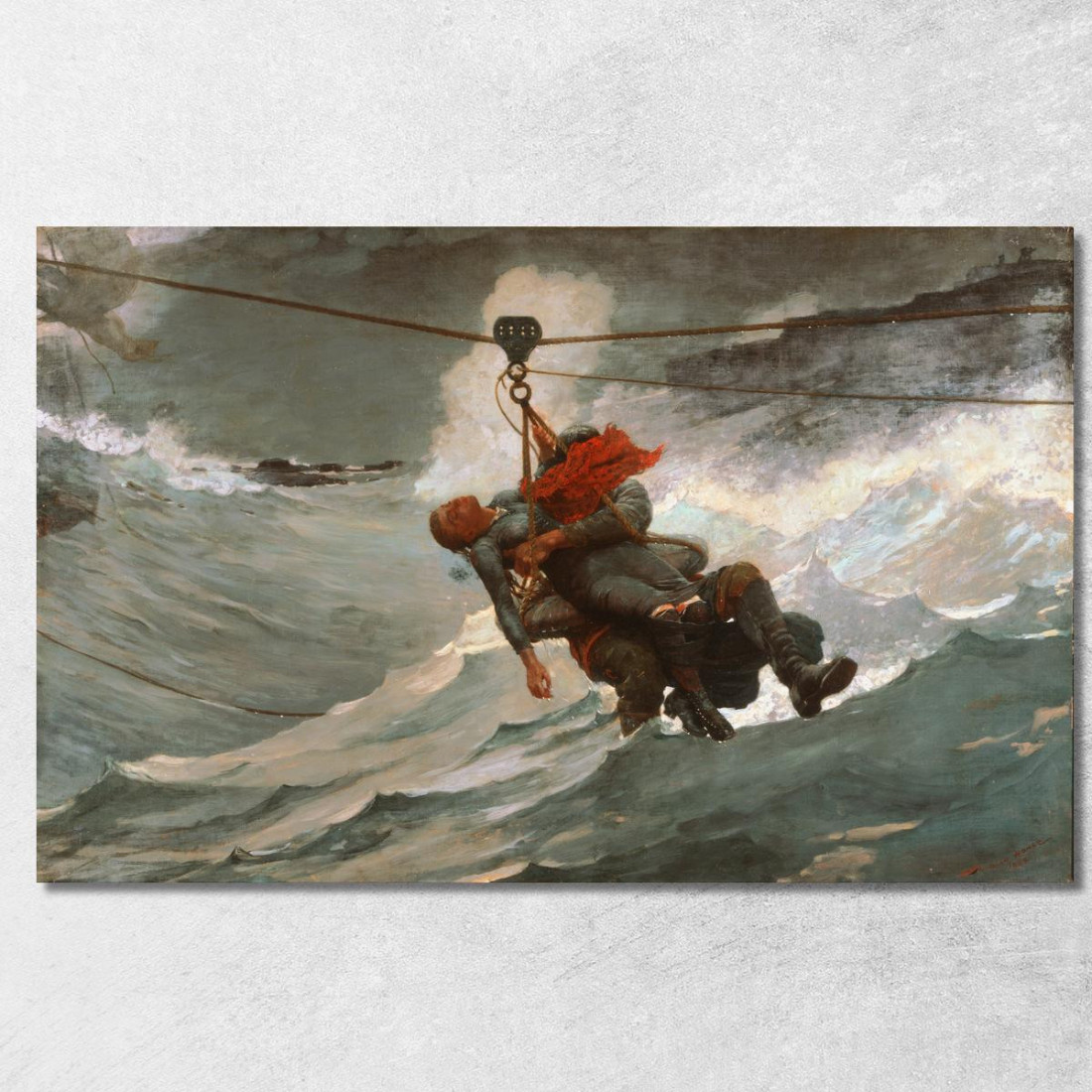 La Linea De La Vida Winslow Homer cuadro en lienzo