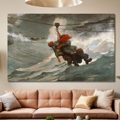 Die Lebenslinie Winslow Homer drucken auf leinwand