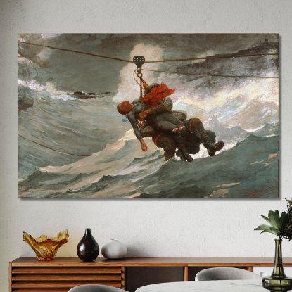 Die Lebenslinie Winslow Homer drucken auf leinwand