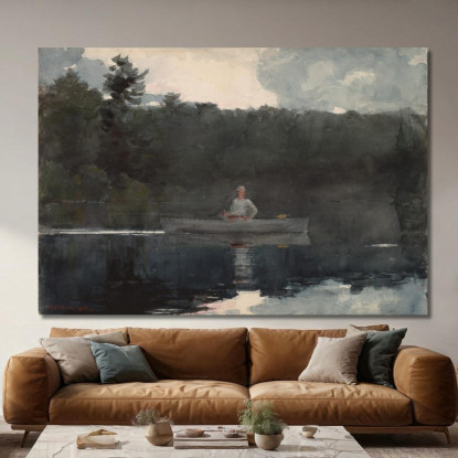 Il Pescatore Solitario Winslow Homer quadro stampato su tela