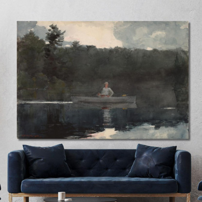 Le Pêcheur Solitaire Winslow Homer tableau impression sur toile