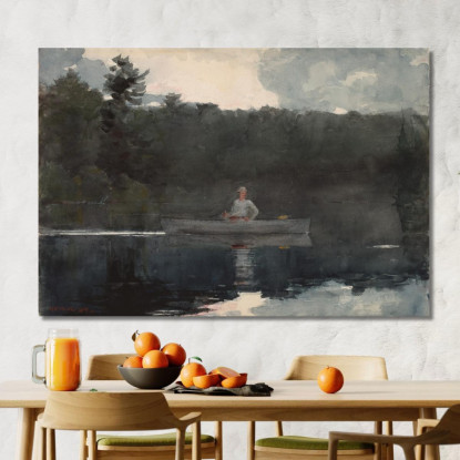 Der Einsame Fischer Winslow Homer drucken auf leinwand