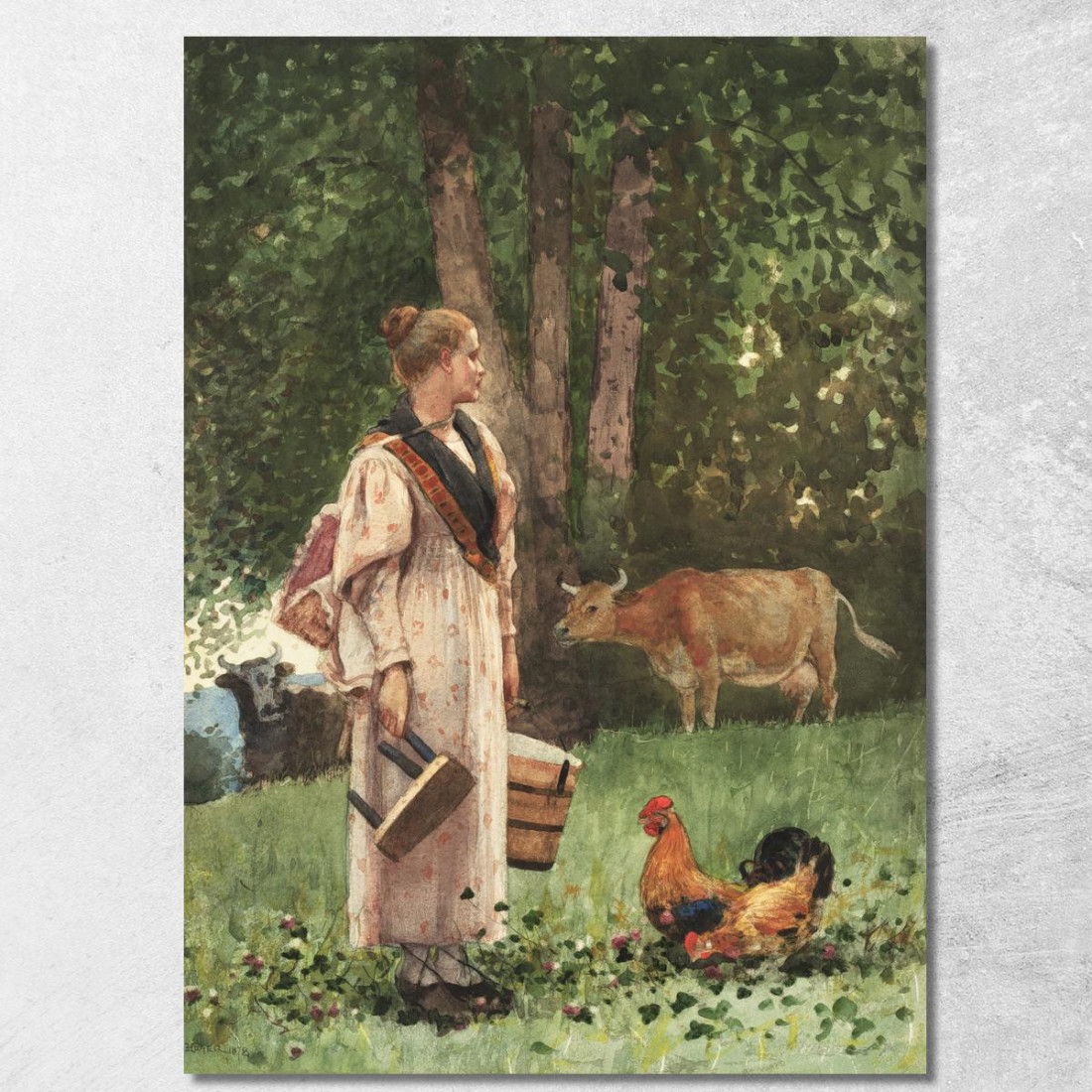 La Laitière Winslow Homer tableau impression sur toile
