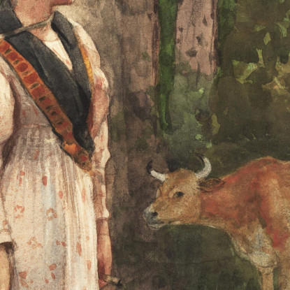 The Milk Maid Winslow Homer canvas print
