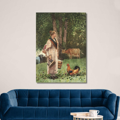 The Milk Maid Winslow Homer canvas print