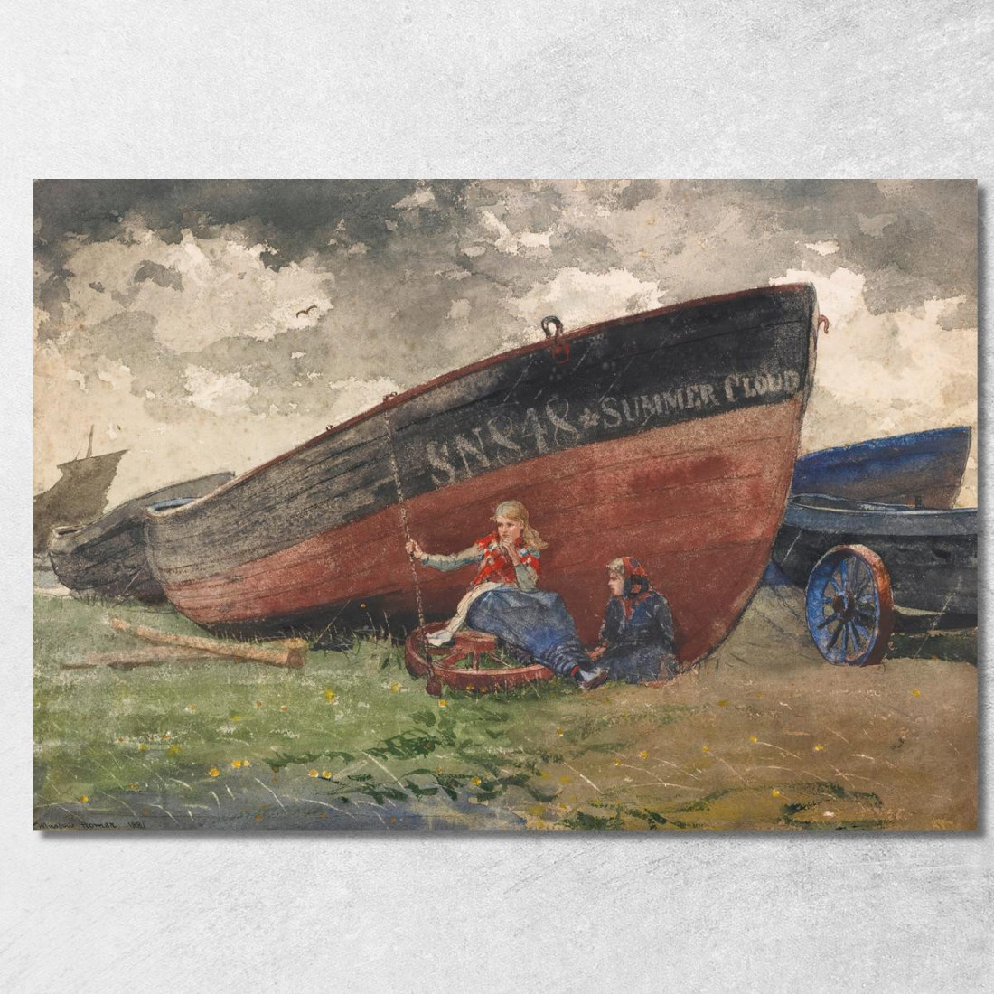 Die Sommerwolke Winslow Homer drucken auf leinwand