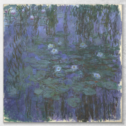 Gigli D'Acqua Blu Claude Monet mnt120 quadro stampato su tela