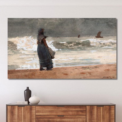 L'Osservatore Tynemouth Winslow Homer quadro stampato su tela