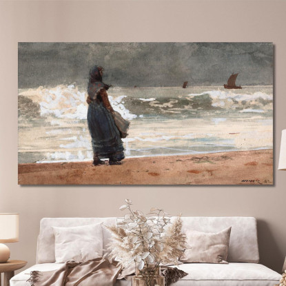 L'Osservatore Tynemouth Winslow Homer quadro stampato su tela